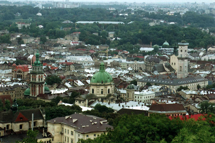 Панорама из Высокого замка Львов