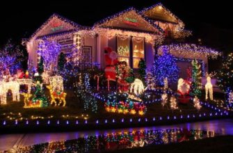 Как амеркианцы украшают дома на рождество