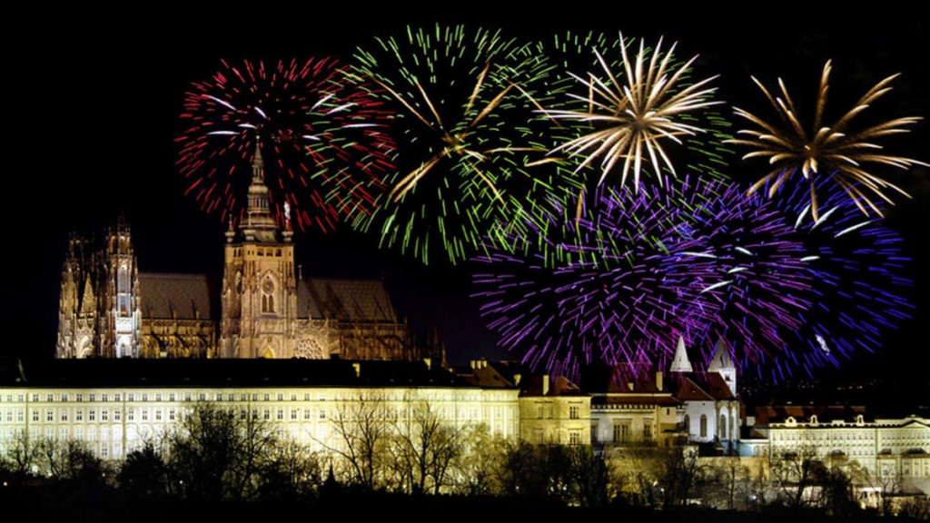 Новый Год в Праге фейрверк