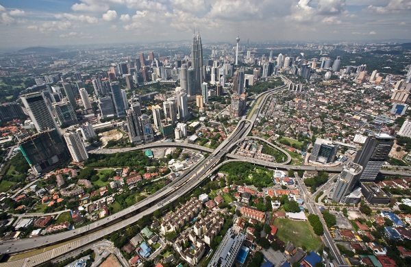 Куала-Лумпур с высоты птичьего полета