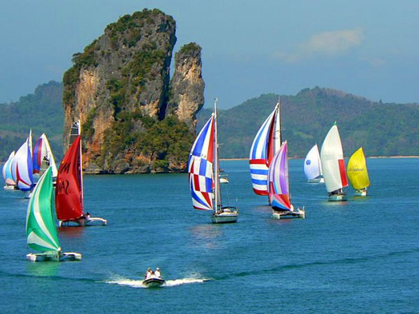 Пробег яхт в Таиланде