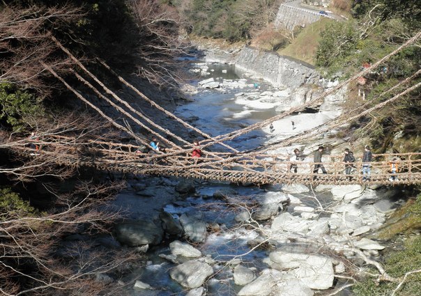 Мосты из лозы в Японии