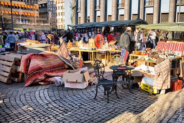 Блошинный рынок в Стокгольме