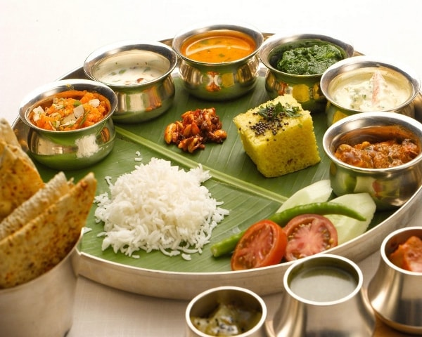 Вегетарианское блюдо в Индии