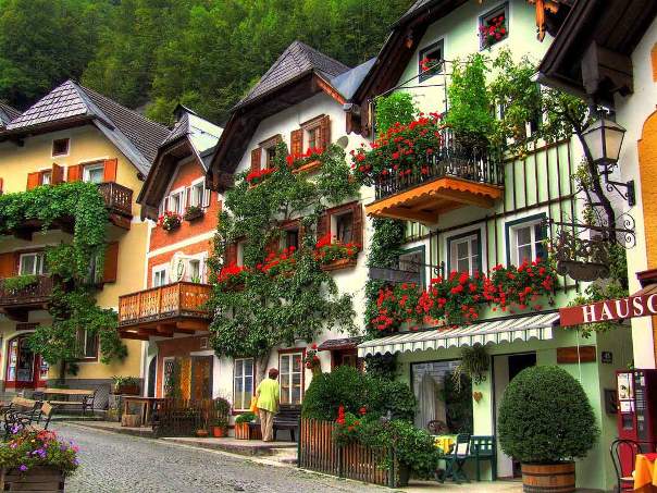Красочные домики Гальштата - красивые города австрии