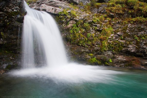 Водопад Красивый в Хибинах