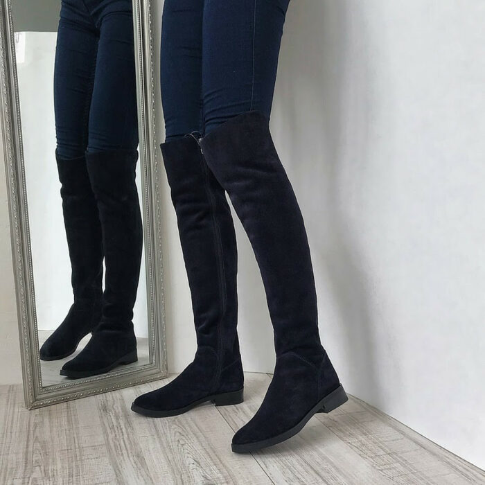 Черные замшевые ботфорты и с чем их носить: можно ли невысоким девушкам, как выбрать