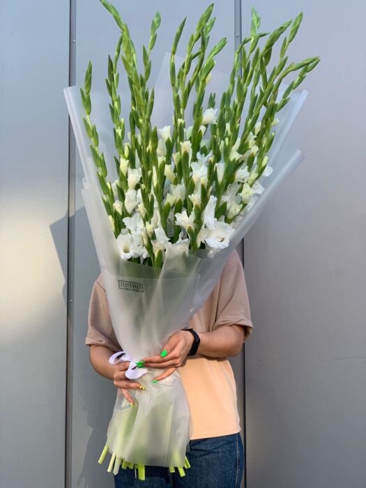 Букет гладиолусов: как красиво упаковать большие цветы, описание, фото