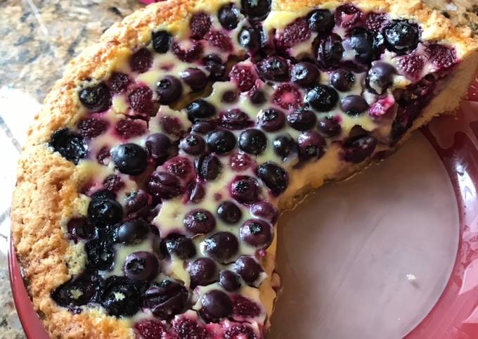 Пирог с творогом и голубикой в духовке: простой рецепт, пошаговое описание с фото