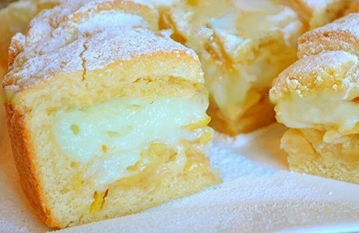 Пирог с яблоками и нежным кремом: рецепт из заварного теста