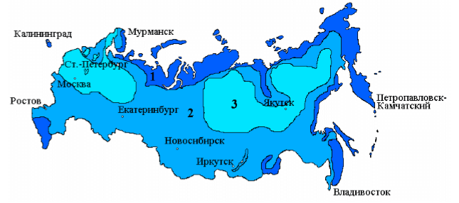 Карта ветроэнергетических ресурсов России