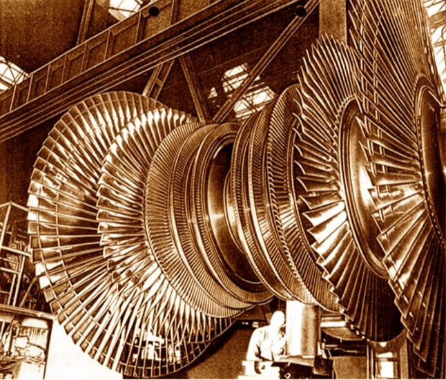 Ротор двухпоточного ЦНД мощной турбины