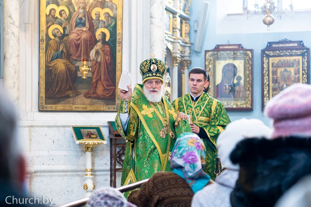Глава БПЦ Павел совершил литургию в день памяти блаженной Валентины Минской