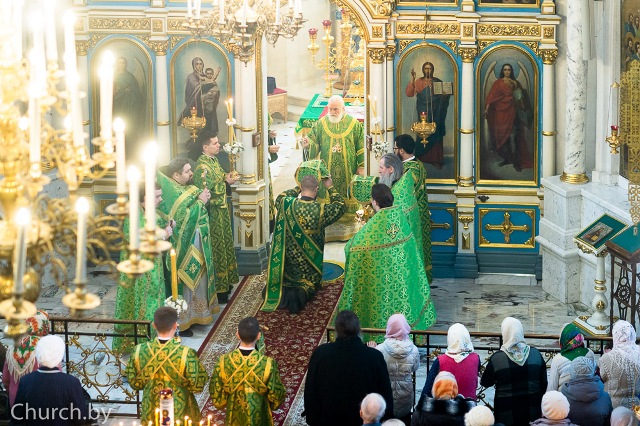 Глава БПЦ Павел совершил литургию в день памяти блаженной Валентины Минской