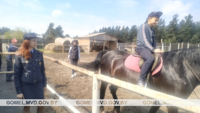 В Лельчицах для детей провели экскурсию в конно-спортивный клуб