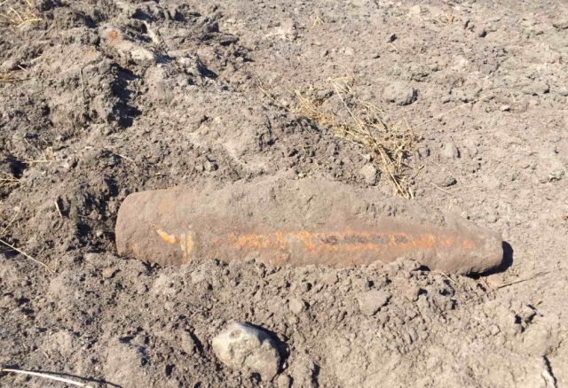 В Кобринском районе обнаружен артиллерийский снаряд времен войны