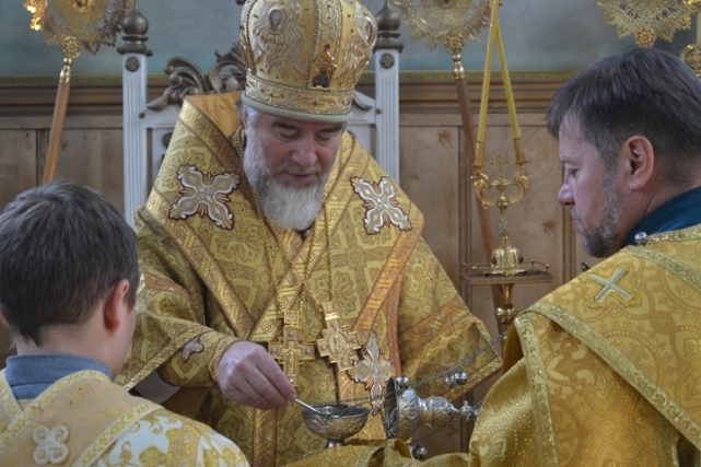 Мозырь: Владыка Леонид совершил Божественную литургию за тяжело болящих