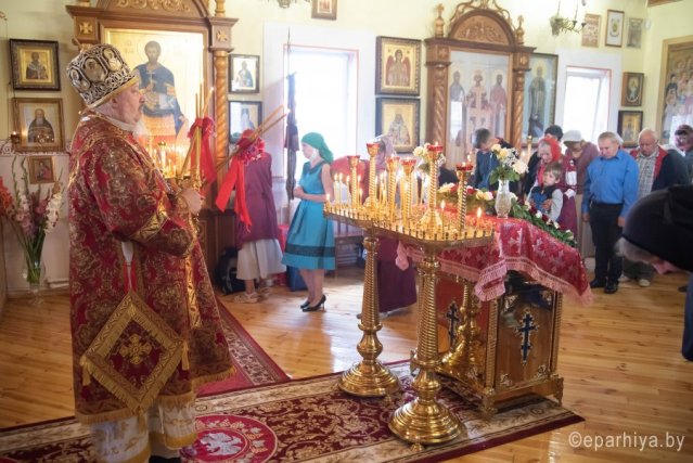 Божественная литургия в день памяти мученика Иоанна Воина в Жлобине