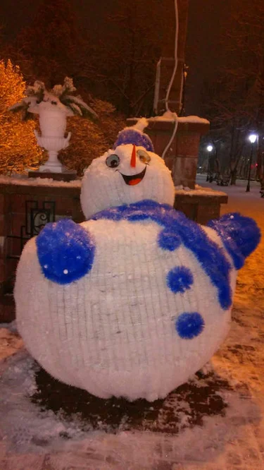 В Полоцке пьяный мужчина напал на снеговика