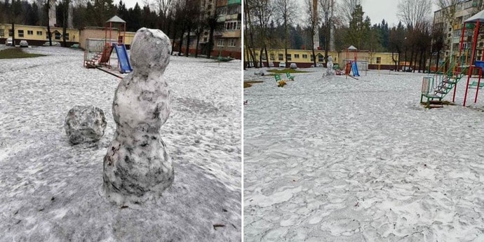 Комитет природных ресурсов выяснит причину появления черного снега в Полоцке