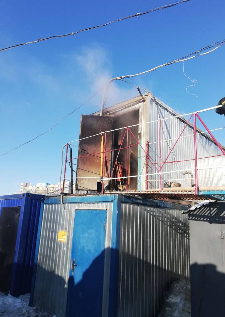 Минск: на стройке по ул. Семашко тушили пожар