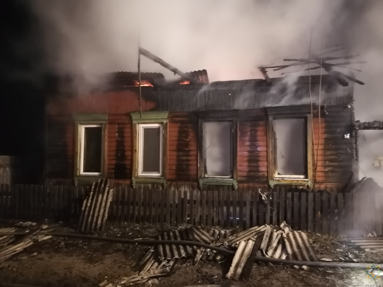 В Речицком районе на пожаре погиб пенсионер