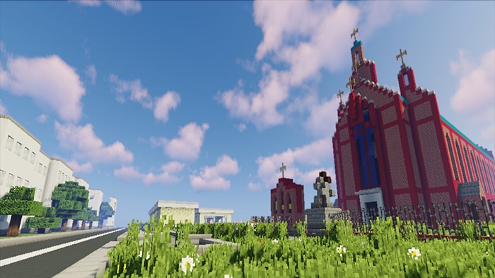 Школьник из Мостовского района воссоздал город Мосты в Minecraft