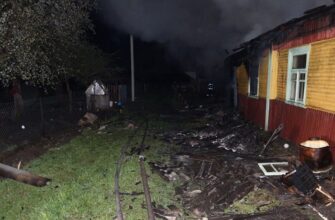 В Ганцевичском районе на пожаре погиб пенсионер