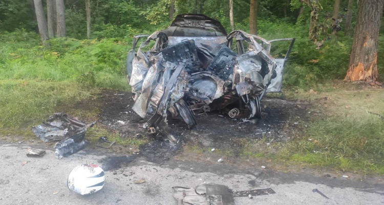 В Гомельском районе водитель сгорел в автомобиле