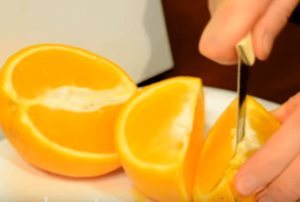 Апельсин разрезаем на части